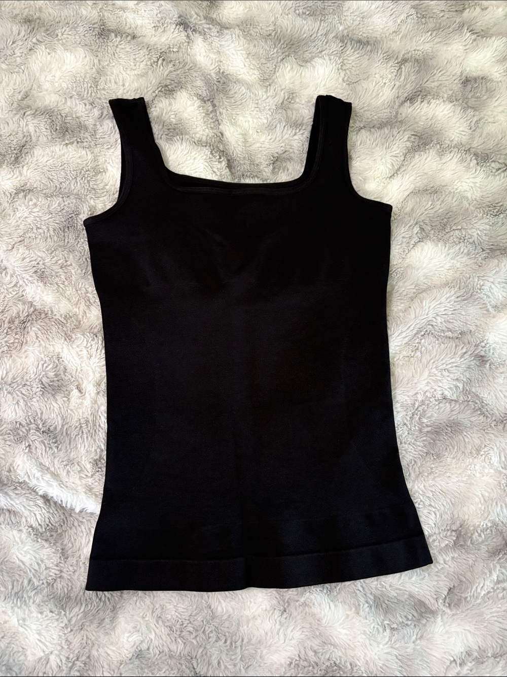 Women's Black Square-Neck Tank Top - Sleek Essential